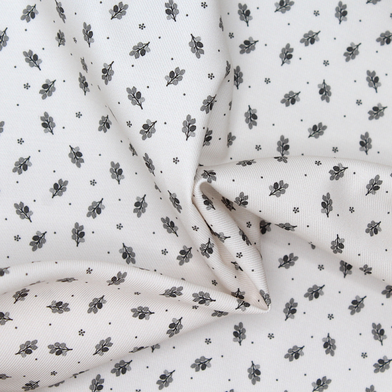 Tissu twill de coton organique imprimé