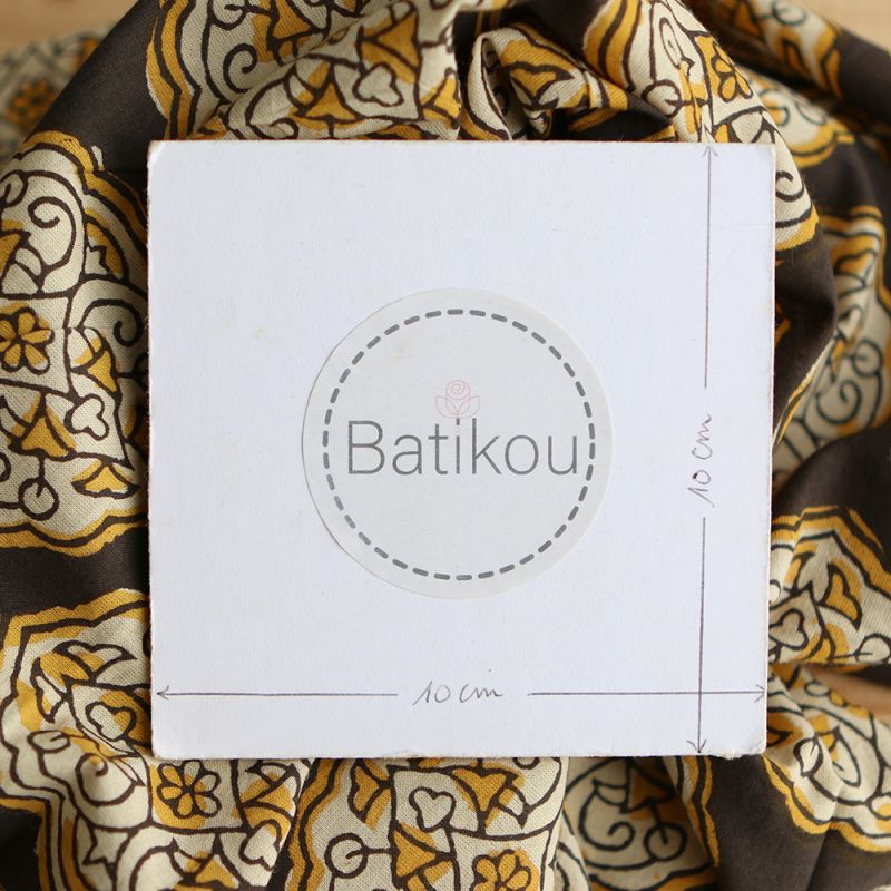 Rani - Tissu indien coton hand block traditionnel