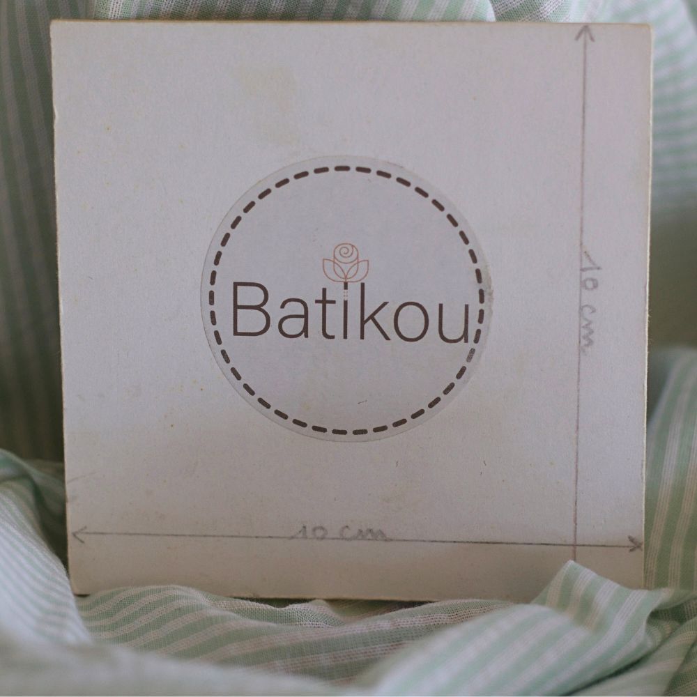 Seersucker / Coton gaufré rayures blanc et vert d'eau