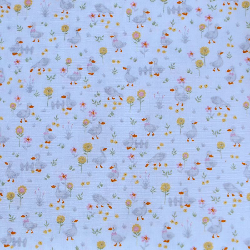 Otis - Popeline de coton BIO imprimé petits canards