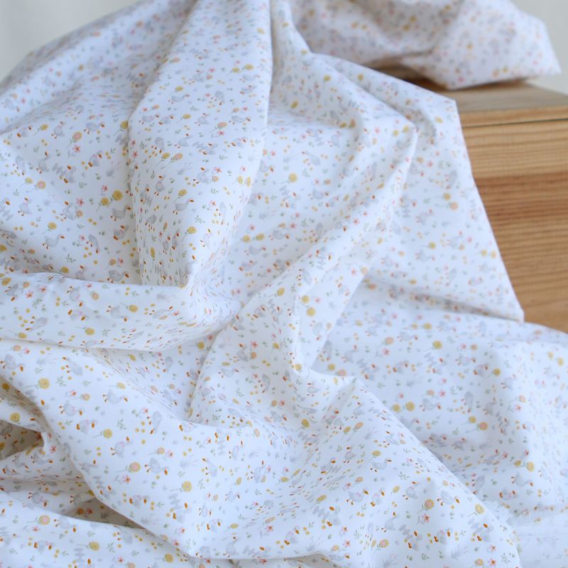 Otis - Popeline de coton BIO imprimé petits canards