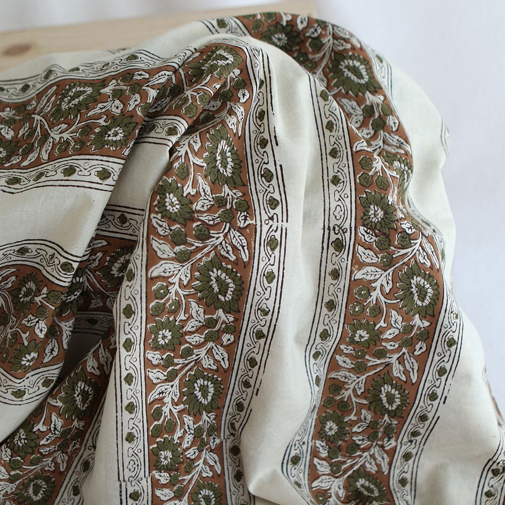 Neela B - Tissu indien coton hand block traditionnel