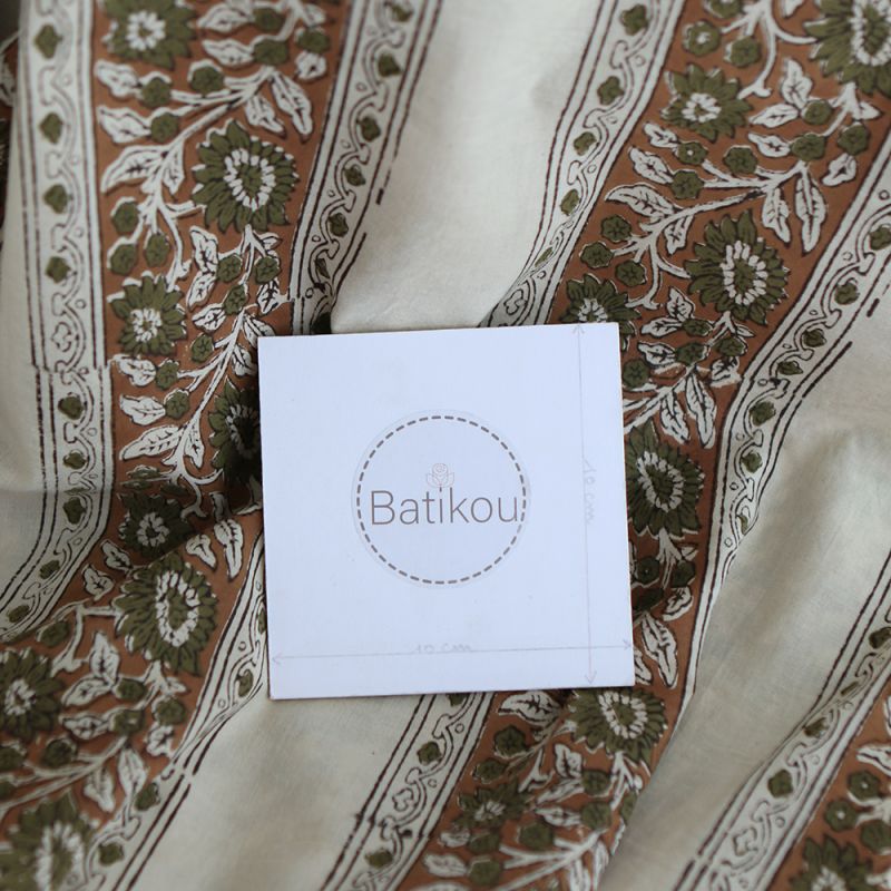 Neela B - Tissu indien coton hand block traditionnel