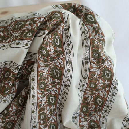 Neela B - Tissu indien coton hand block traditionnel Neela B - Tissu indien coton hand block traditionnel