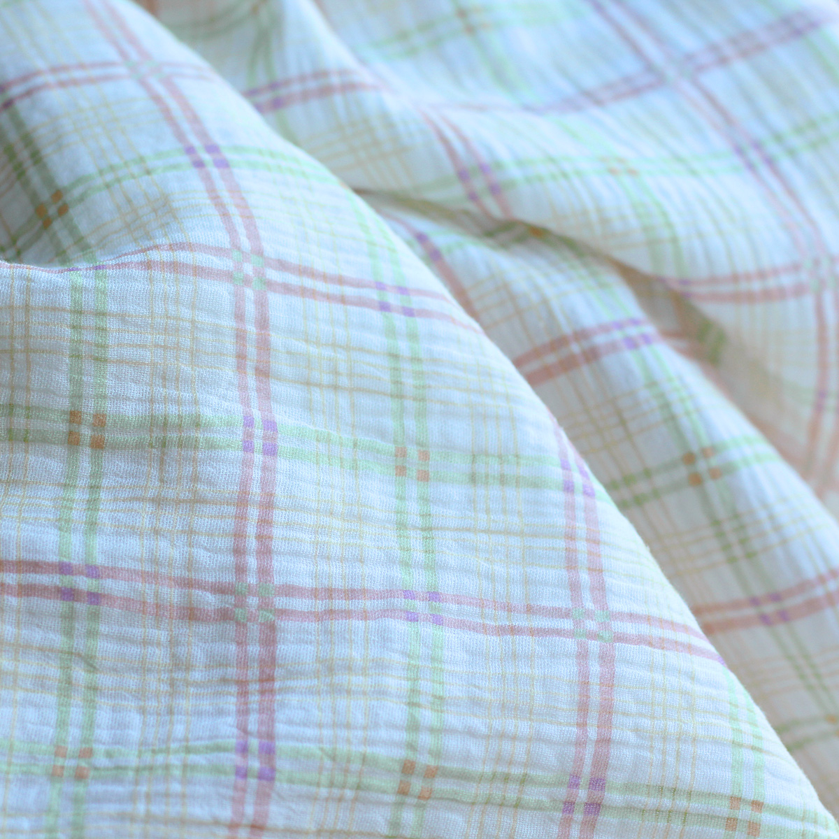 copy of Solea - Double gaze de coton coloris fond jaune pastel motif soleil