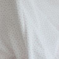 Anaelle - Plumetis de coton blanc imprimé fleuri vieux rose