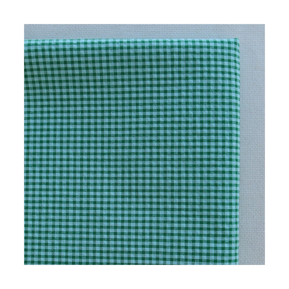 Seersucker / Coton gaufré vichy mini 3mm diabolo menthe Seersucker / Coton gaufré vichy mini 3mm diabolo menthe