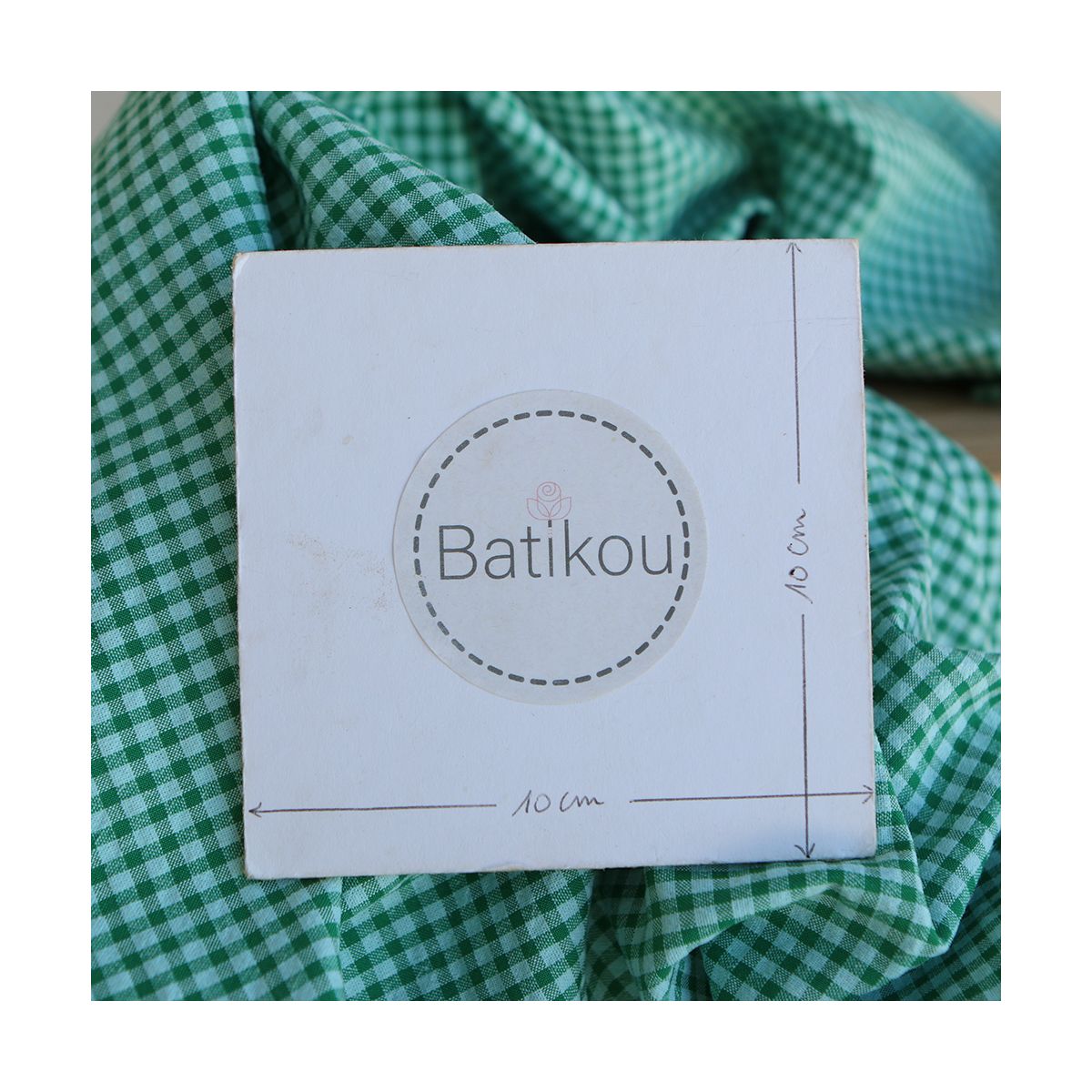 Seersucker / Coton gaufré vichy mini 3mm diabolo menthe Seersucker / Coton gaufré vichy mini 3mm diabolo menthe