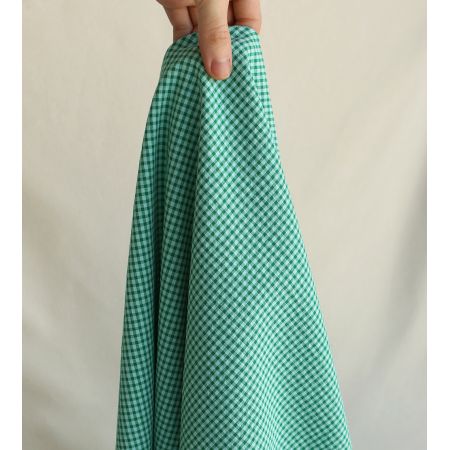 Seersucker / Coton gaufré vichy mini 3mm diabolo menthe Seersucker / Coton gaufré vichy mini 3mm diabolo menthe