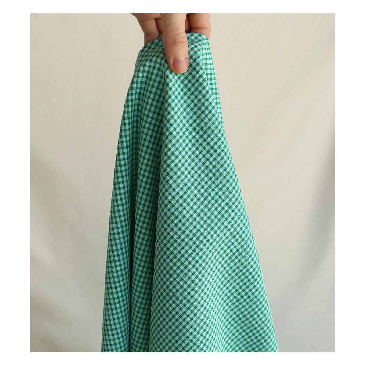 Seersucker / Coton gaufré vichy mini 3mm diabolo menthe Seersucker / Coton gaufré vichy mini 3mm diabolo menthe