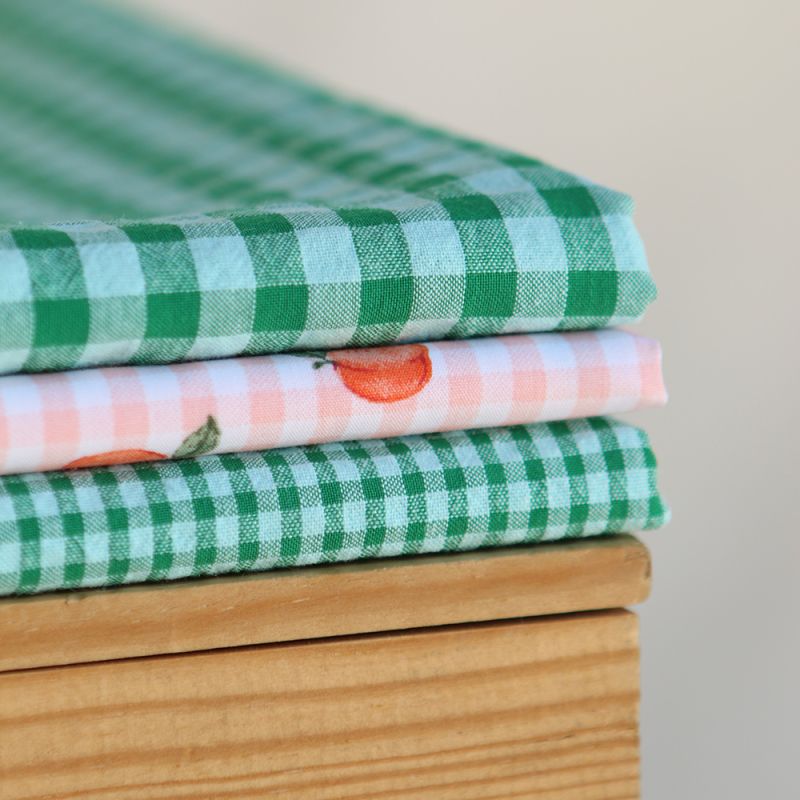 Seersucker / Coton gaufré vichy mini 3mm diabolo menthe