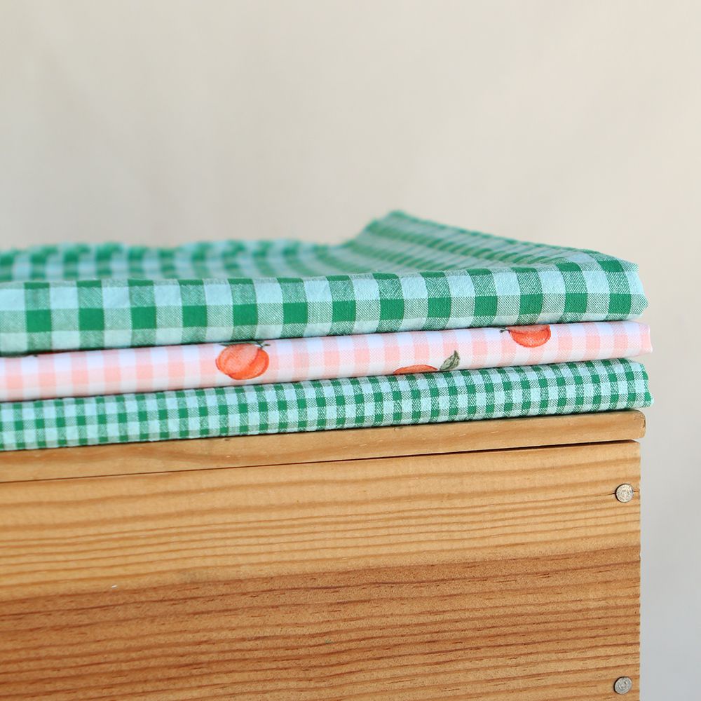 Seersucker / Coton gaufré vichy mini 3mm diabolo menthe