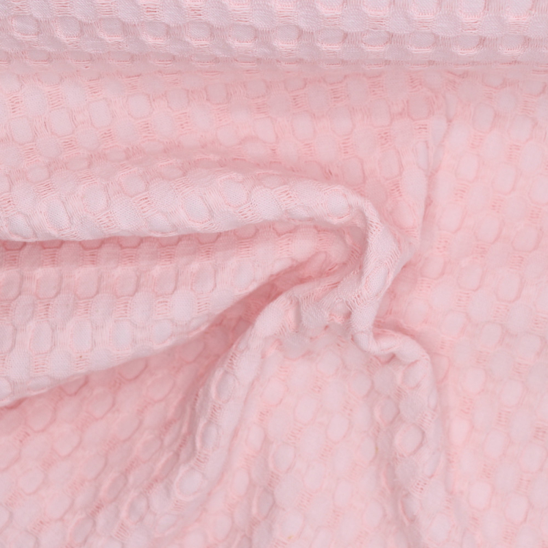 Coton nid d'abeille XL coloris rose nude