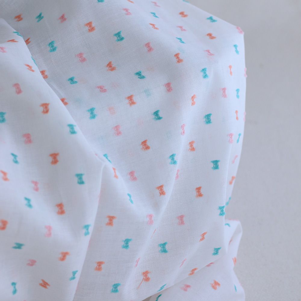 Plumetis coton multicolore