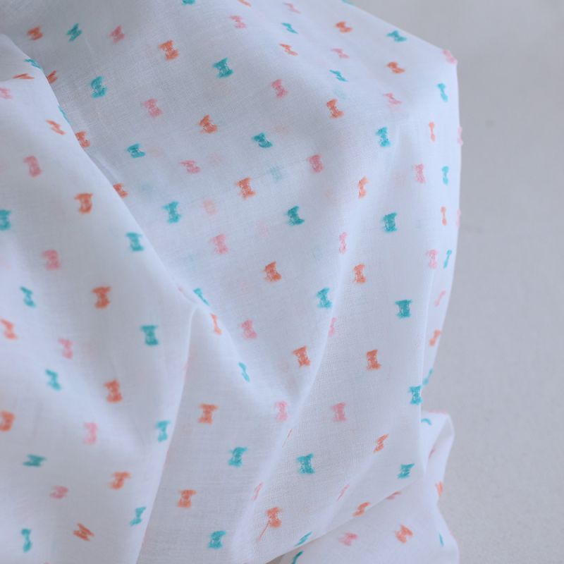 Plumetis coton multicolore