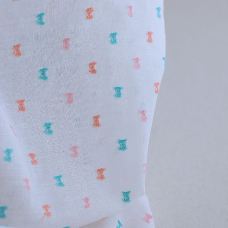 Plumetis coton multicolore