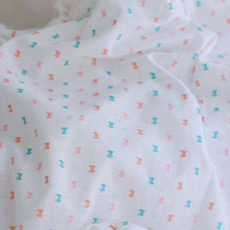 Plumetis coton multicolore