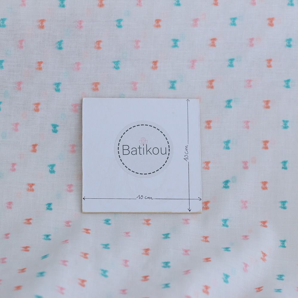 Plumetis coton multicolore