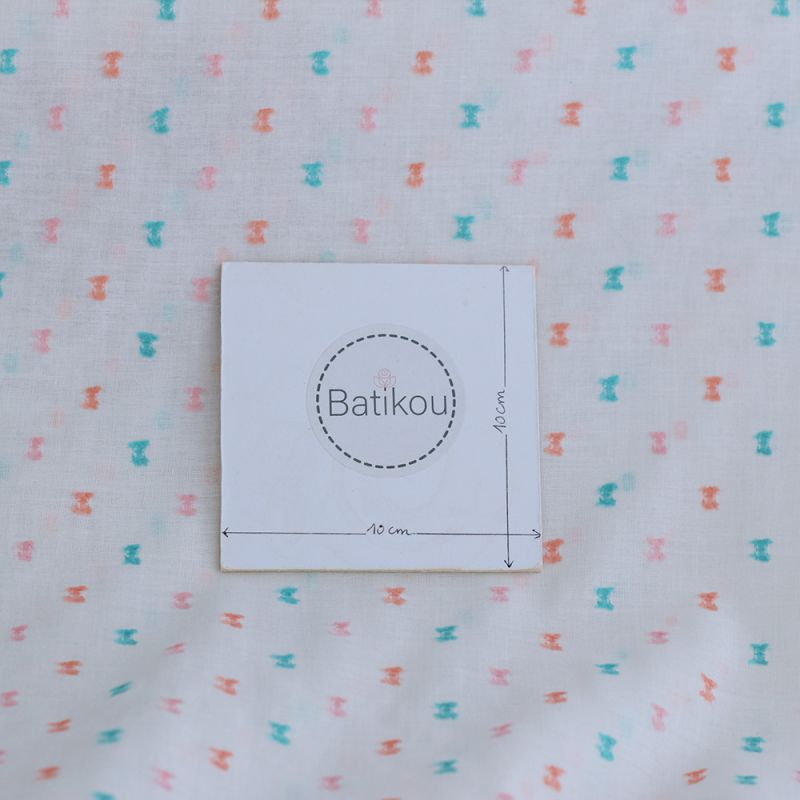 Plumetis coton multicolore