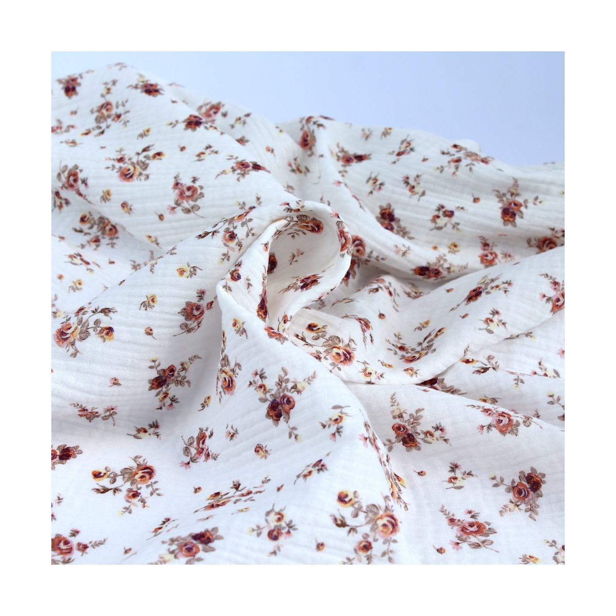 Nina - Double gaze de coton BIO motif exclusif Tissus issus de l'agriculture biologique  - 1 Nina - Double gaze de coton BIO motif exclusif Tissus issus de l'agriculture biologique  - 1