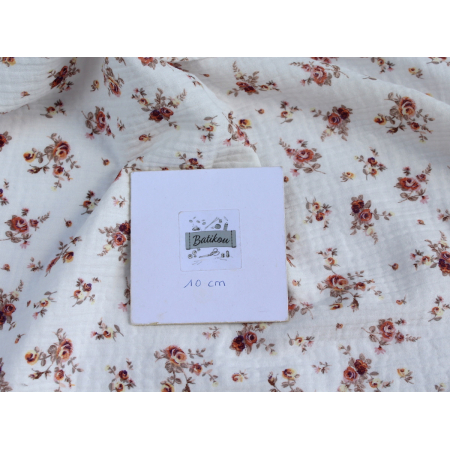 Nina - Double gaze de coton BIO motif exclusif Tissus issus de l'agriculture biologique  - 2 Nina - Double gaze de coton BIO motif exclusif Tissus issus de l'agriculture biologique  - 2