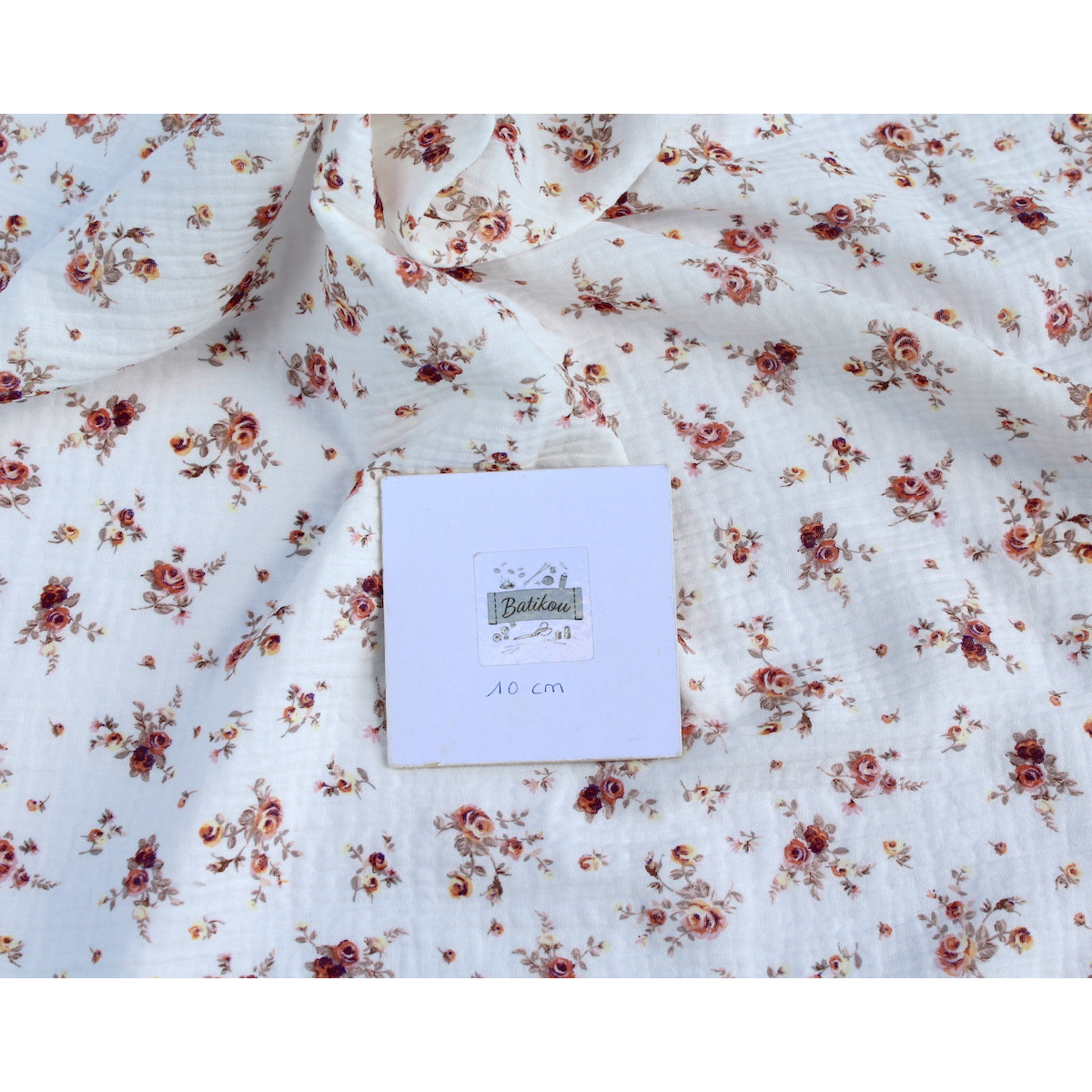 Nina - Double gaze de coton BIO motif exclusif Tissus issus de l'agriculture biologique  - 3 Nina - Double gaze de coton BIO motif exclusif Tissus issus de l'agriculture biologique  - 3