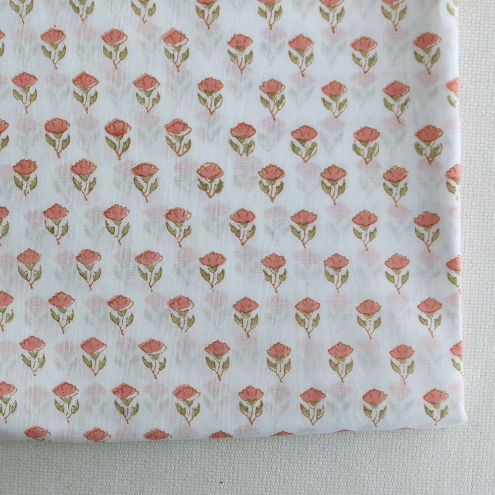 Anika B - Tissu indien coton hand block traditionnel