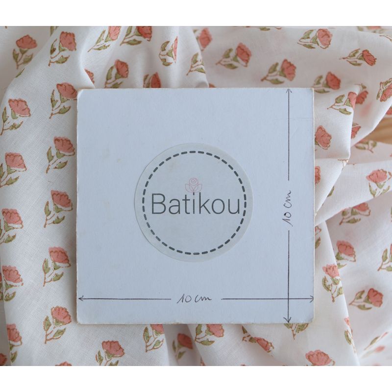 Anika B - Tissu indien coton hand block traditionnel