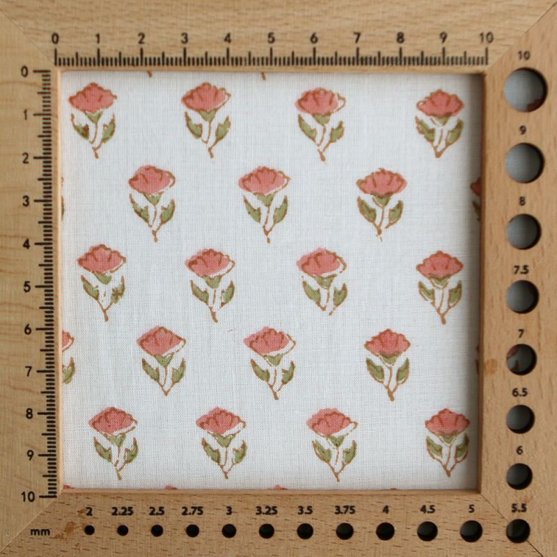 Anika B - Tissu indien coton hand block traditionnel