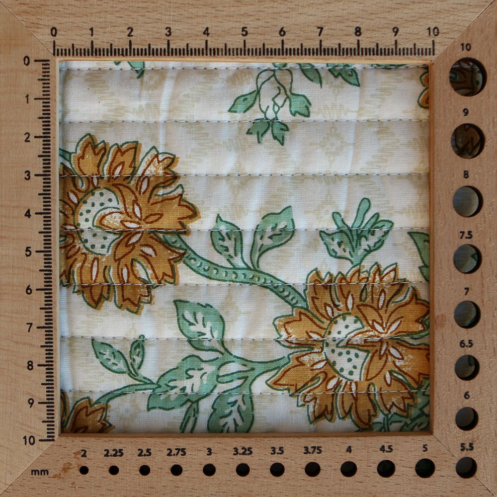 Jivan - Tissu indien matelassé double face coton hand block largeur 100cm